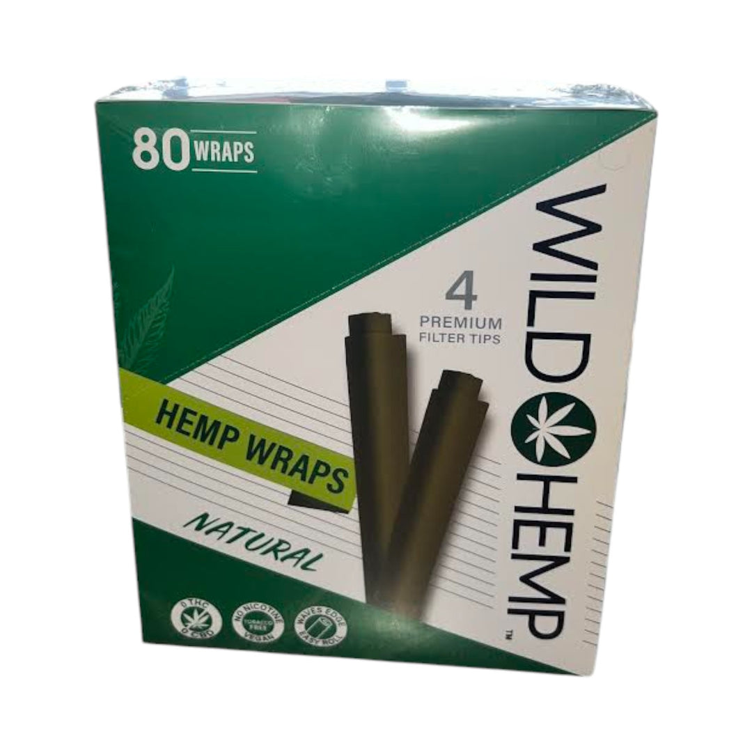 Wild Hemp Wraps – 20 Pack Display (4 Wraps Per Pack)