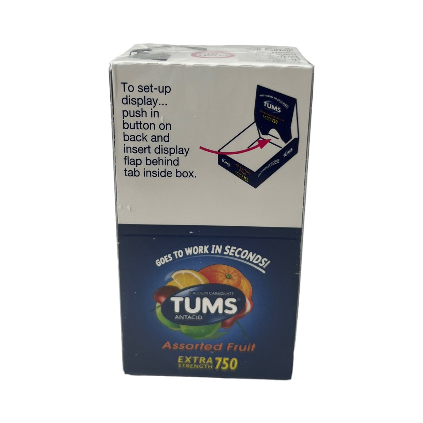 Tums Assorted Fruit - 12 Single Rolls - Extra Strength 750