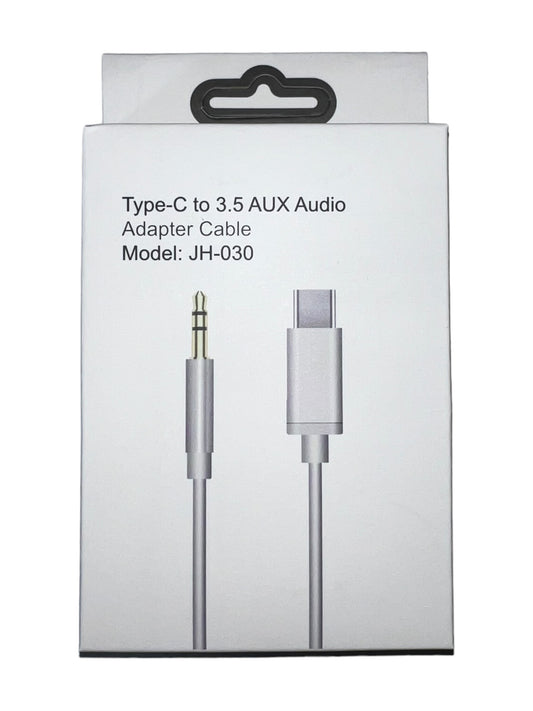 Type-C to 3.5 AUX Audio White Adapter Cable 12-Pack