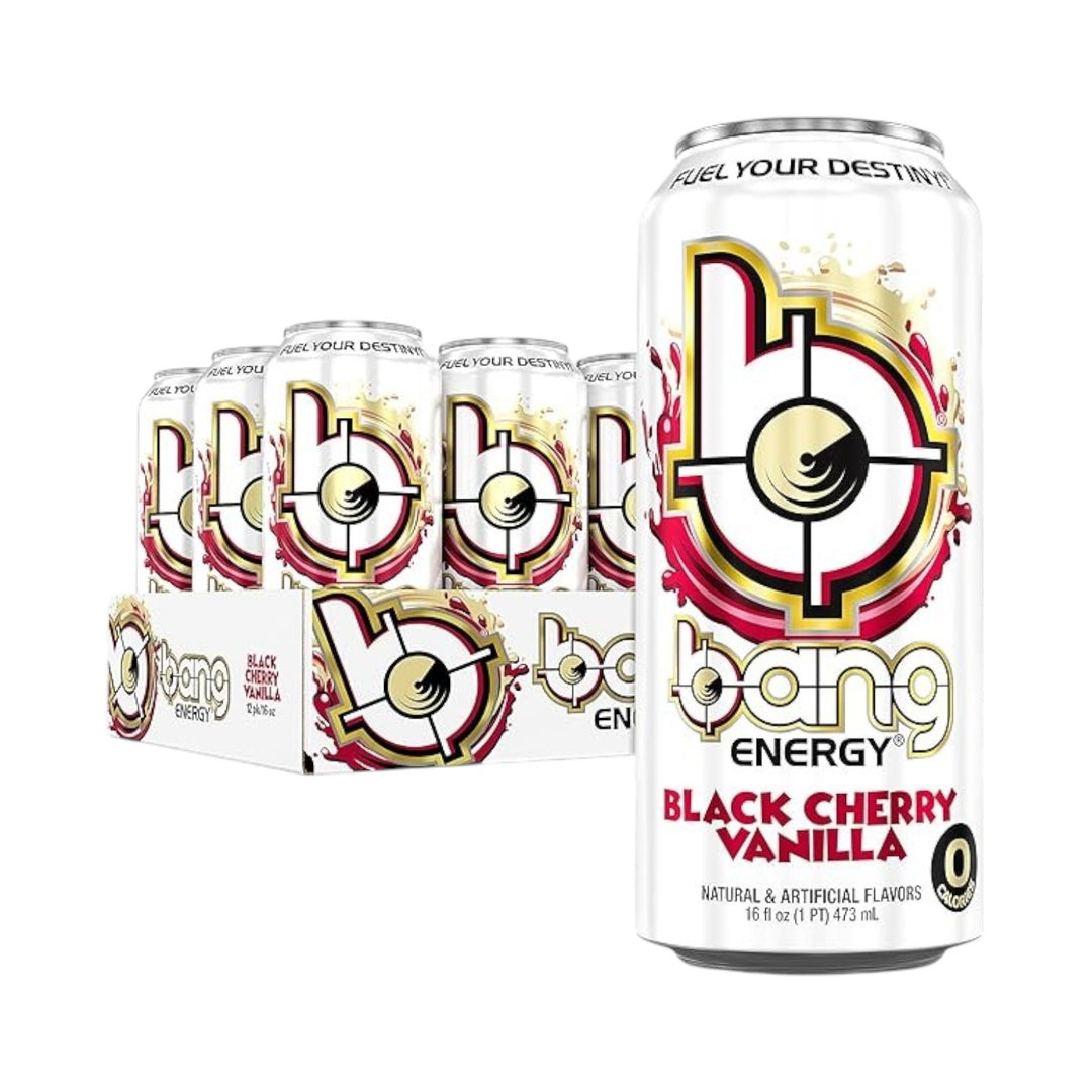 Bang Energy Black Cherry Vanilla, Sugar-Free, 16oz (12-Pack)