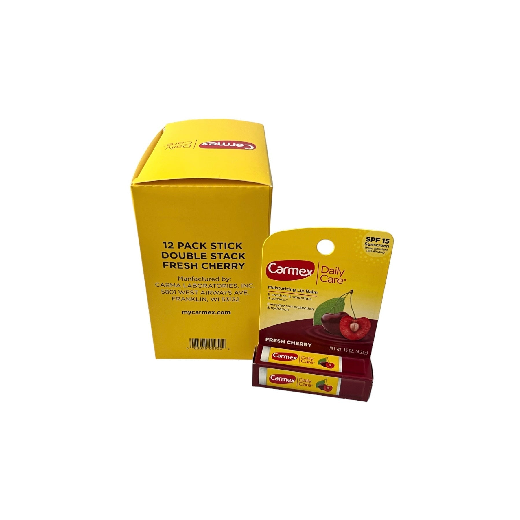 Carmex 12 ct Reval Distributor Cherry Stick Cards 12ct 0.15OZ