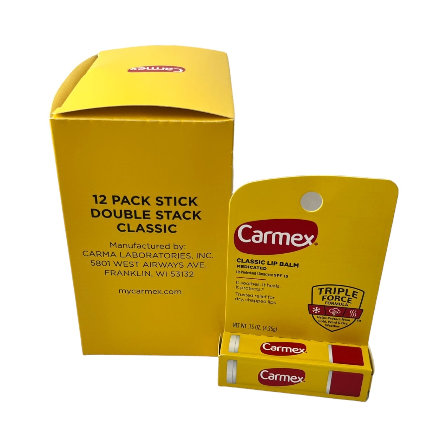 Carmex 12 ct Reval Distributor Original Stick Cards 12ct 0.15OZ