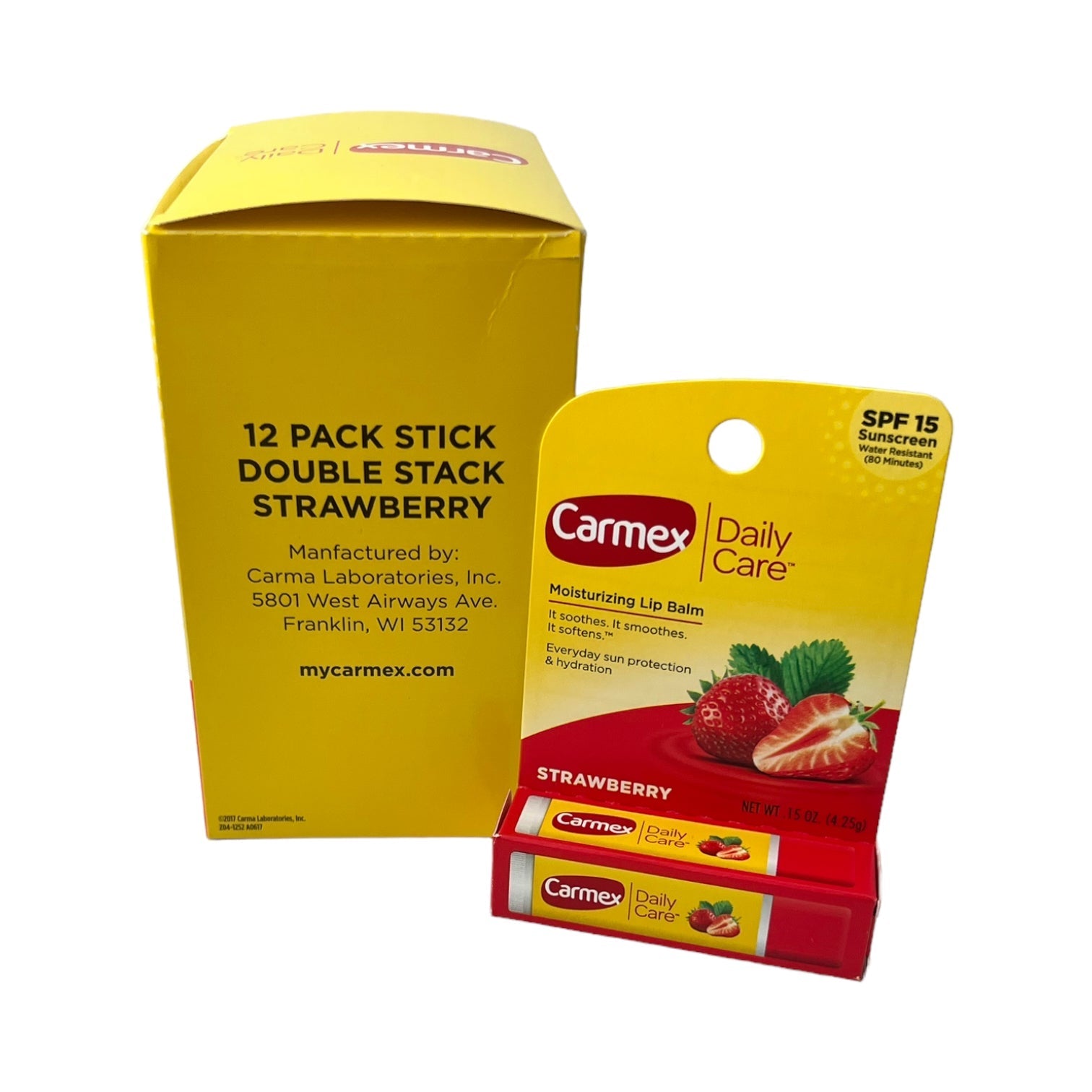 Carmex 12 ct Reval Distributor Strawberry Stick Cards 12ct 0.15OZ