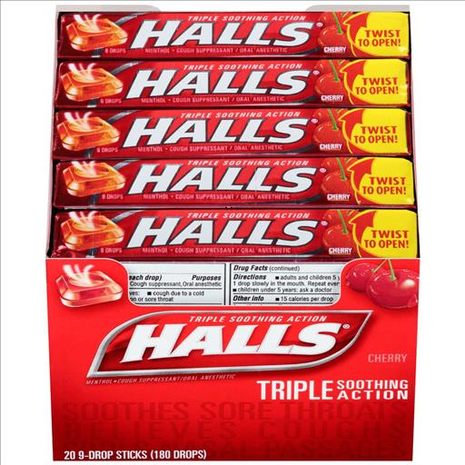 Halls 9-Piece 20ct Reval Distributor Cherry