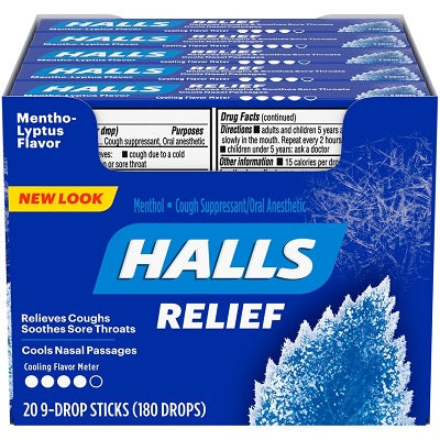 Halls 9-Piece 20ct Reval Distributor Menthol