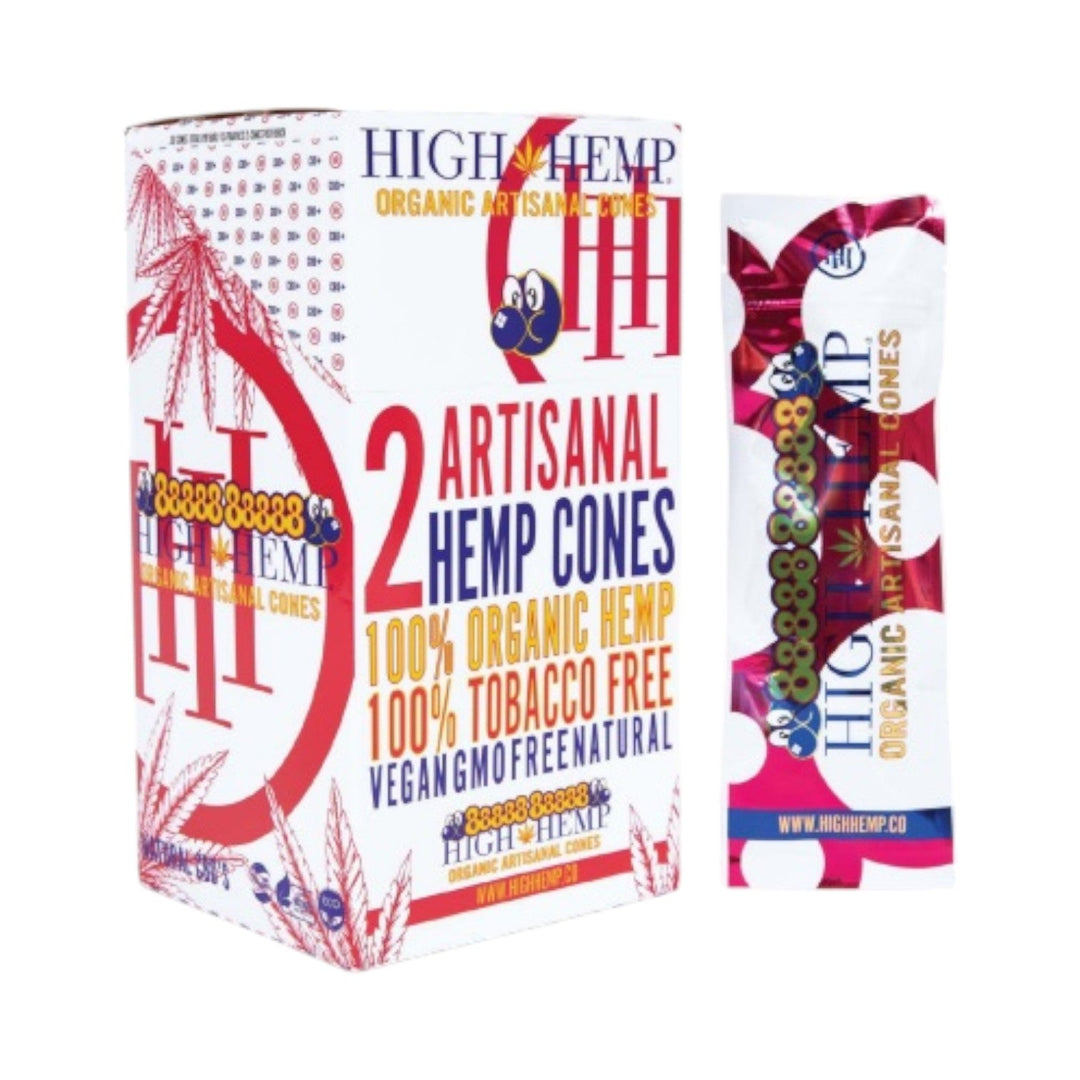 High Hemp Organic Wrap Cones – 15 Packs of 2 Reval Distributor 88888 88888 (Hubba Bubba)