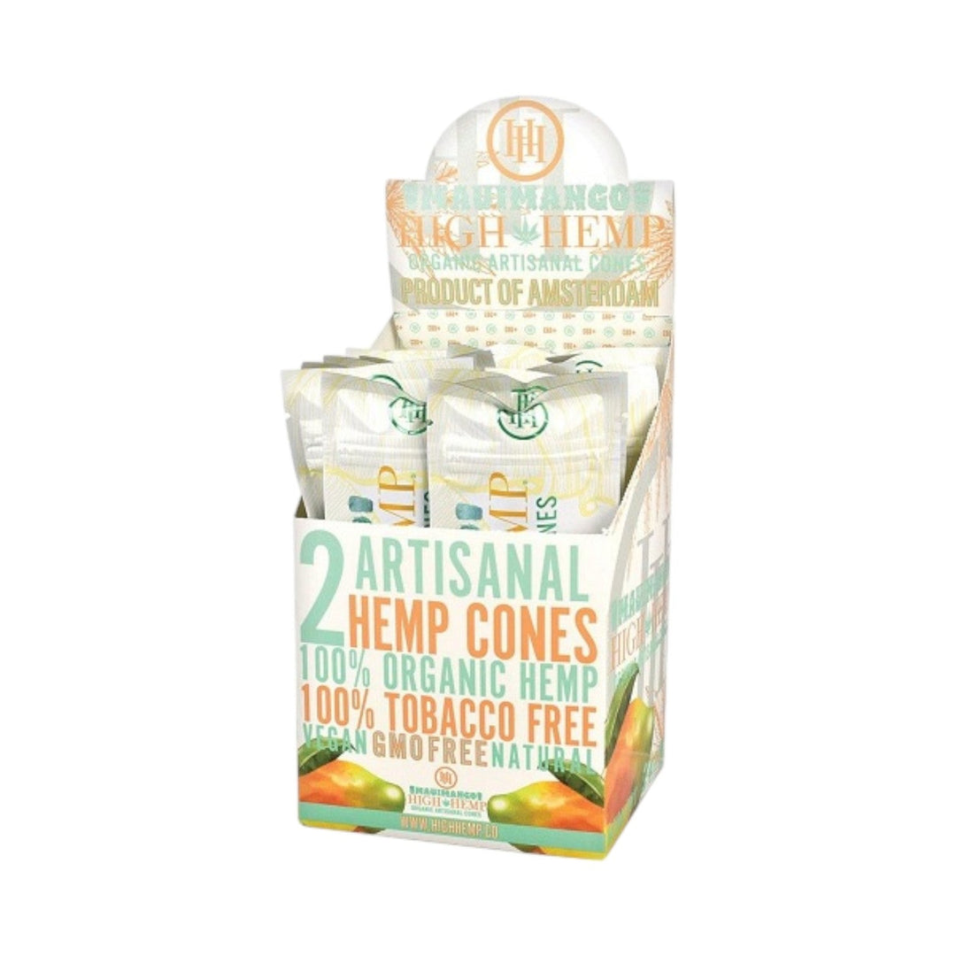 High Hemp Organic Wrap Cones – 15 Packs of 2 Reval Distributor Maui Mango