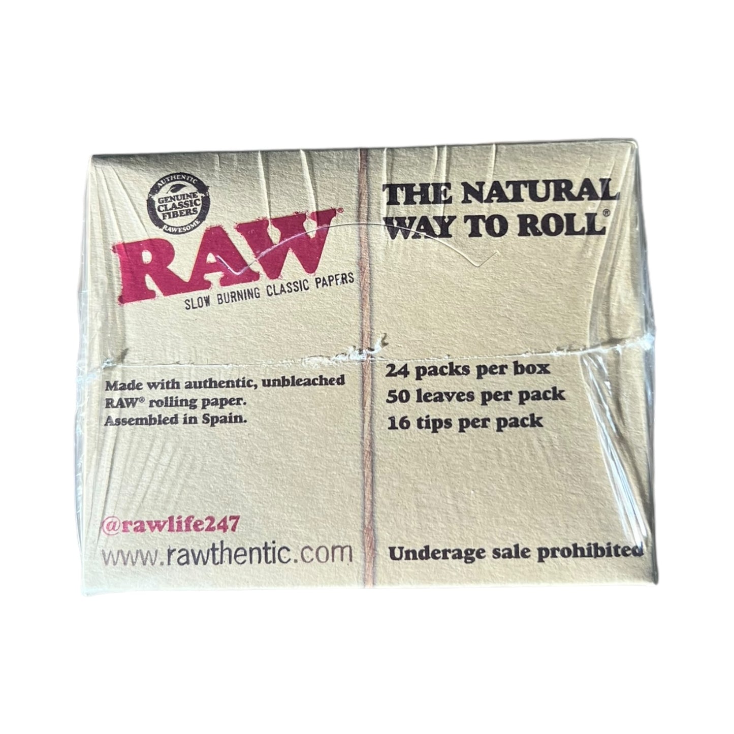 Raw Paper Classic 1 1/4 + Pre-Rolled Tips 24-Pack