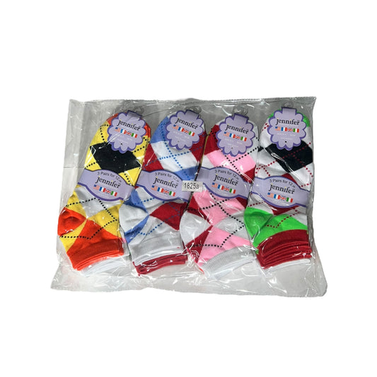 Jennifer Fashion Socks Size 9-11 12-Pairs