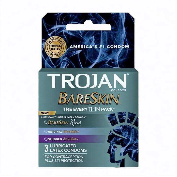 Trojan BareSkin Condoms - 6 Packs of 3 (18 Condoms Total)