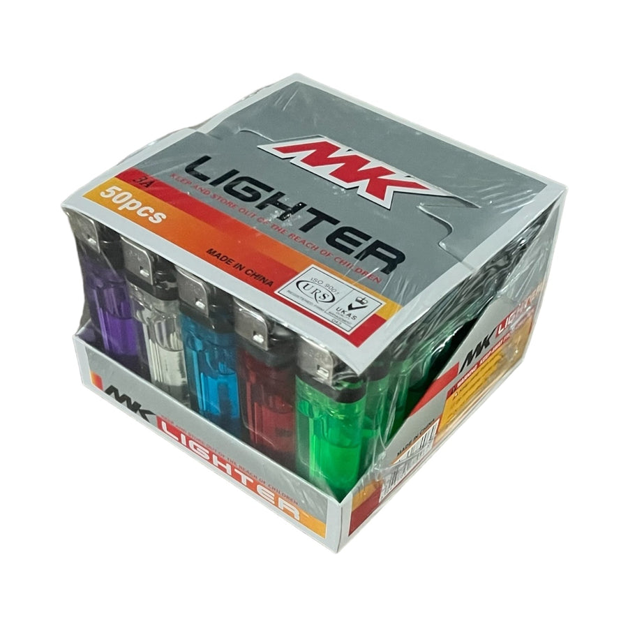 MK Disposable Flint Lighters 50-Pack Reval Distributor