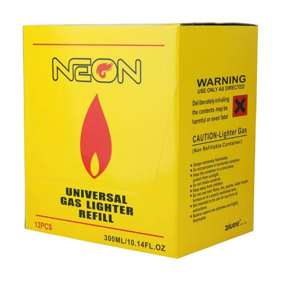 Neon Butane Lighter Refill 10.14oz Reval Distributor