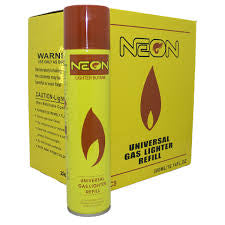 Neon Butane Lighter Refill 10.14oz Reval Distributor Original 1-Piece