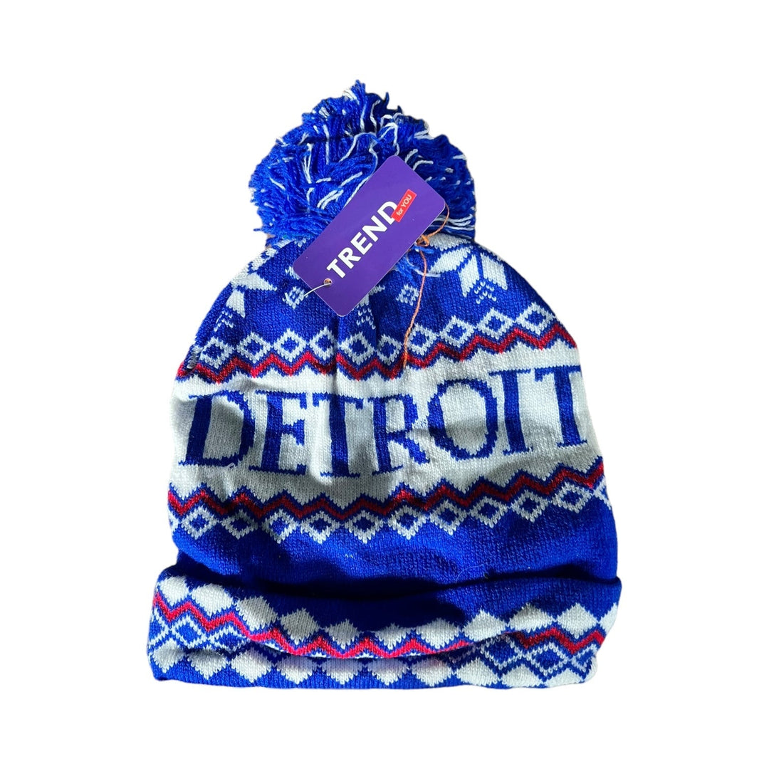 Pom Pom Hats Detroit 12-Pack Reval Distributor Blue