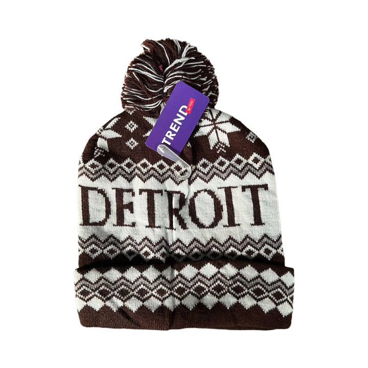 Pom Pom Hats Detroit 12-Pack Reval Distributor Brown