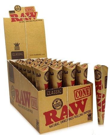 Raw Cone 32ct Display Reval Distributor Classic King Size