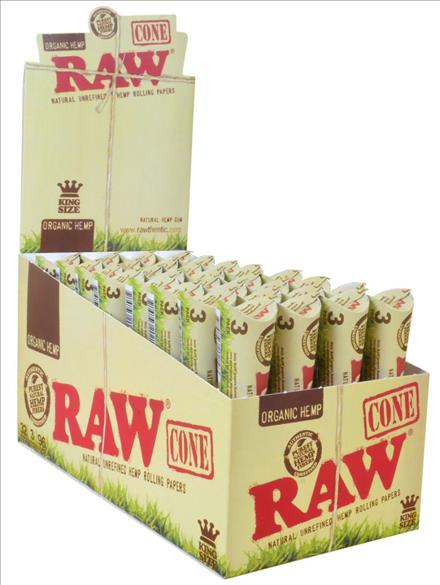 Raw Cone 32ct Display Reval Distributor Organic King Size