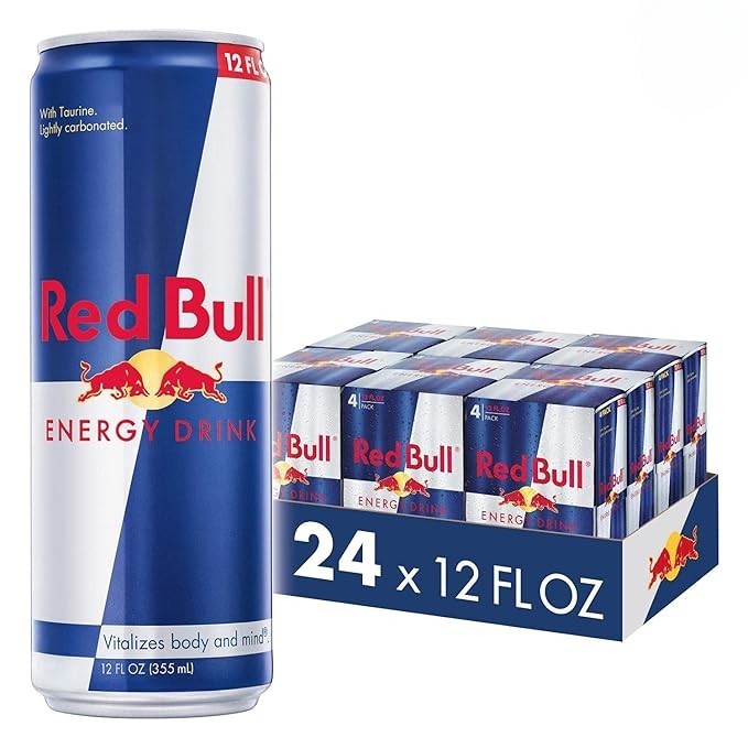 Red Bull 12oz 24 Cans (6 Packs of 4) Reval Distributor