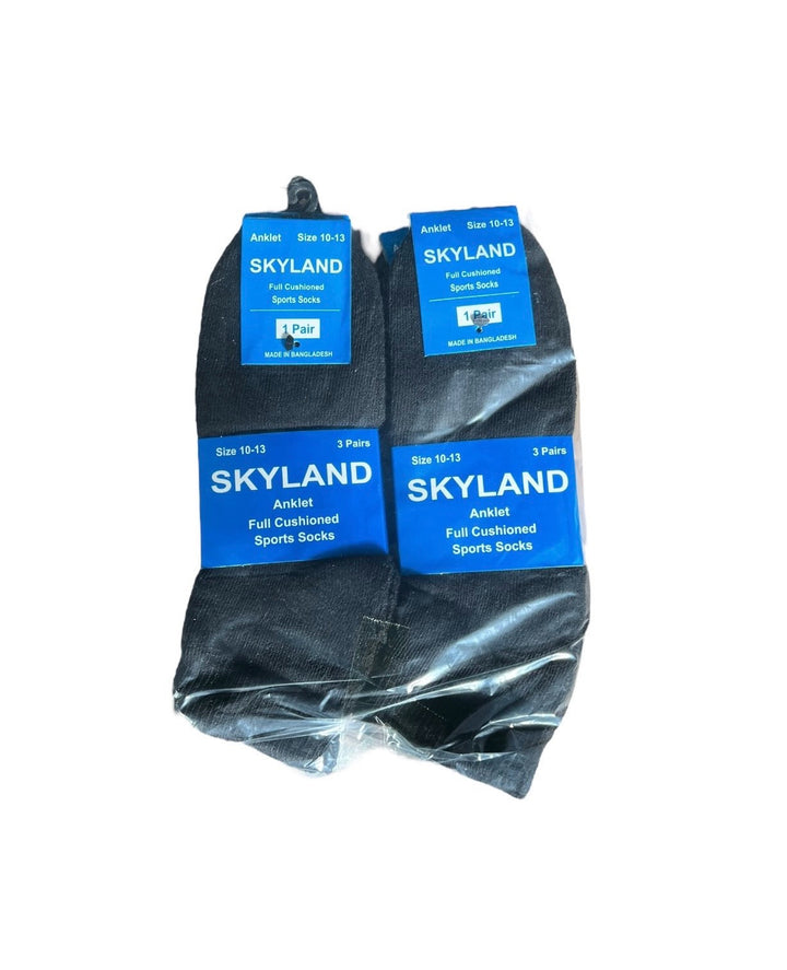 Skyland Anklet Socks 12-Pairs Reval Distributor Black 10-13