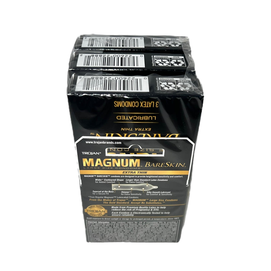 Trojan Bareskin Condoms 6 Packs of 3 Reval Distributor Magnum Black