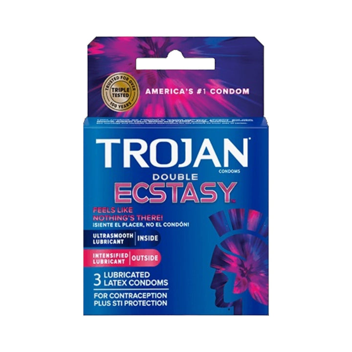 Trojan Double Ecstasy Condoms 6 Packs of 3 Reval Distributor