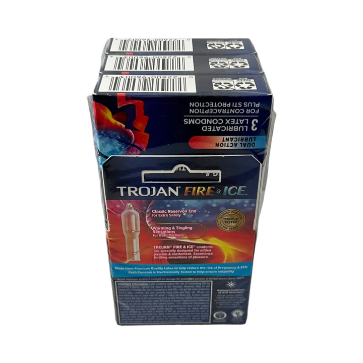 Trojan Fire & Ice Condoms 6 Packs of 3 Reval Distributor