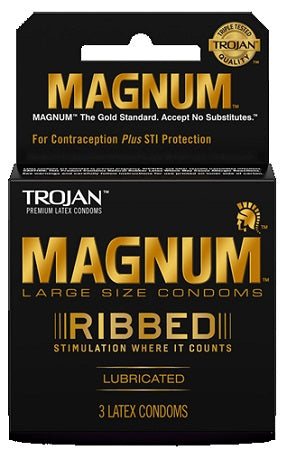 Trojan Magnum Ribbed Condoms 6 Packs of 3 Reval Distributor