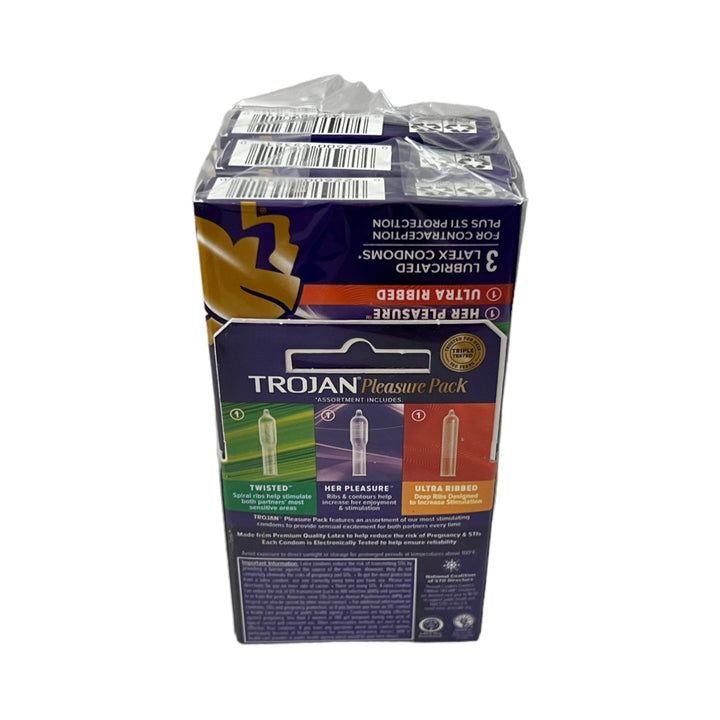 Trojan Pleasure Pack Condoms 6 Packs of 3 Reval Distributor