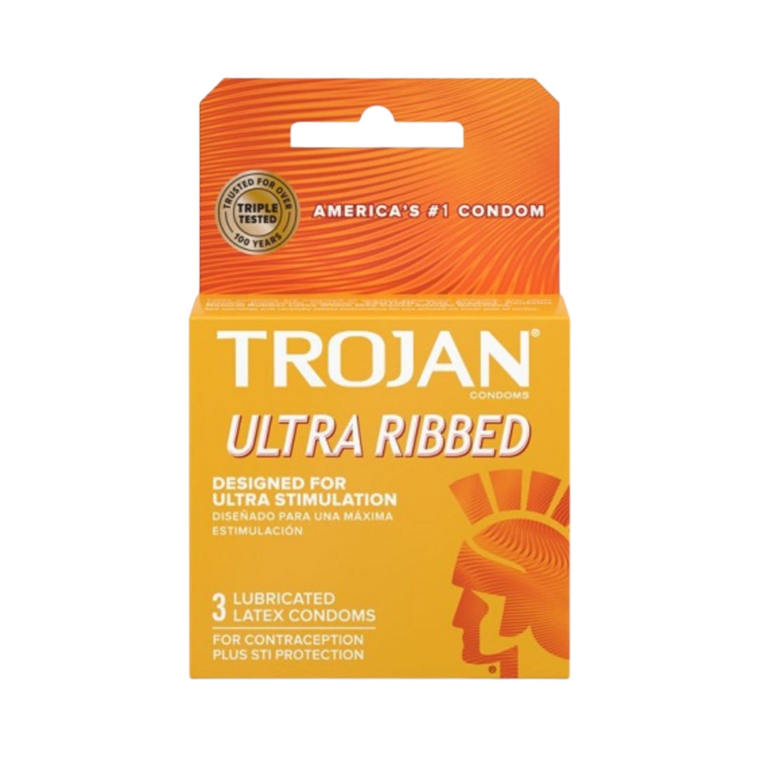 Trojan Ultra Ribbed Condoms 6 Packs of 3 Reval Distributor