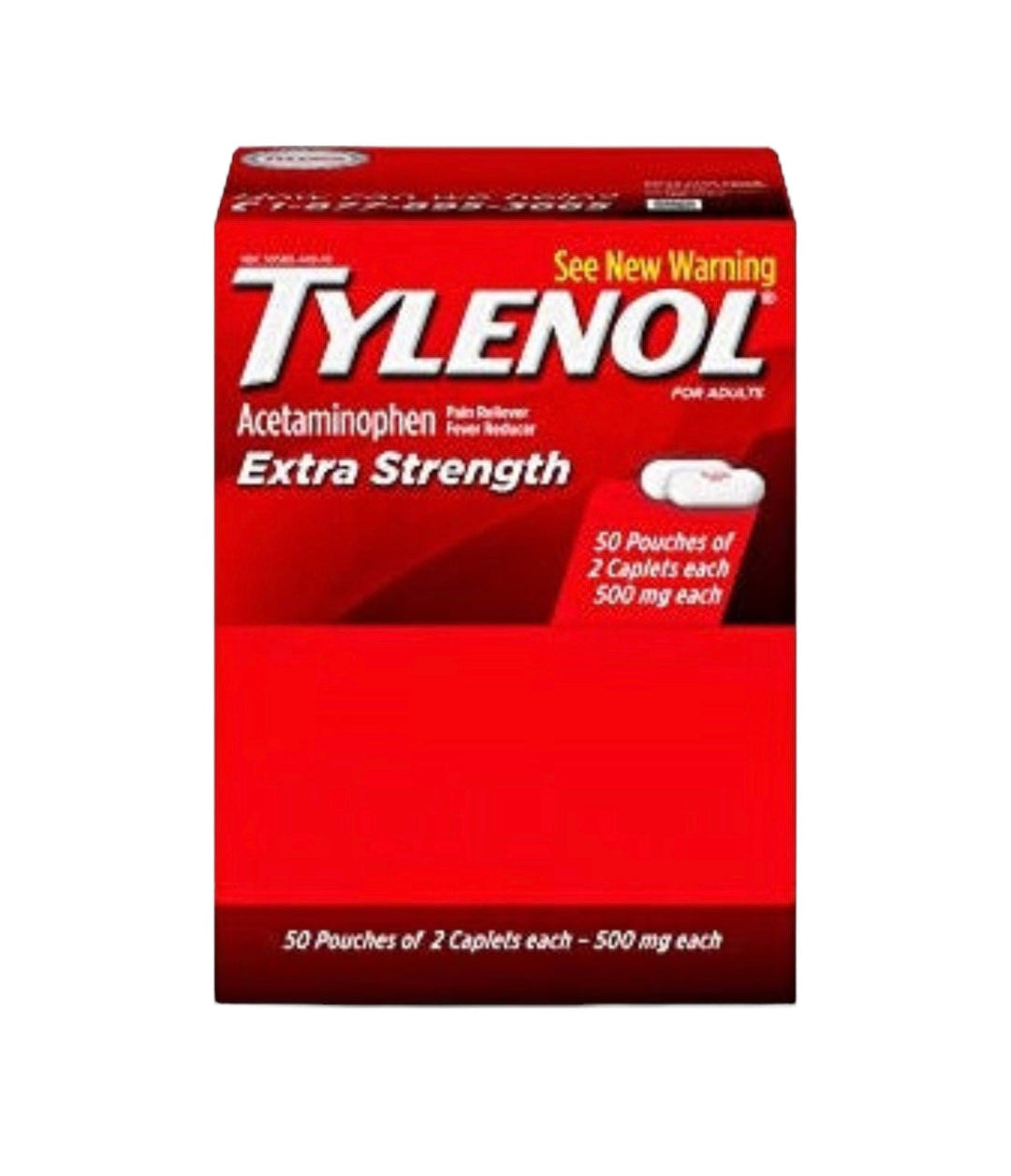 Tylenol Extra Strength Reval Distributor 50-Pack With Display