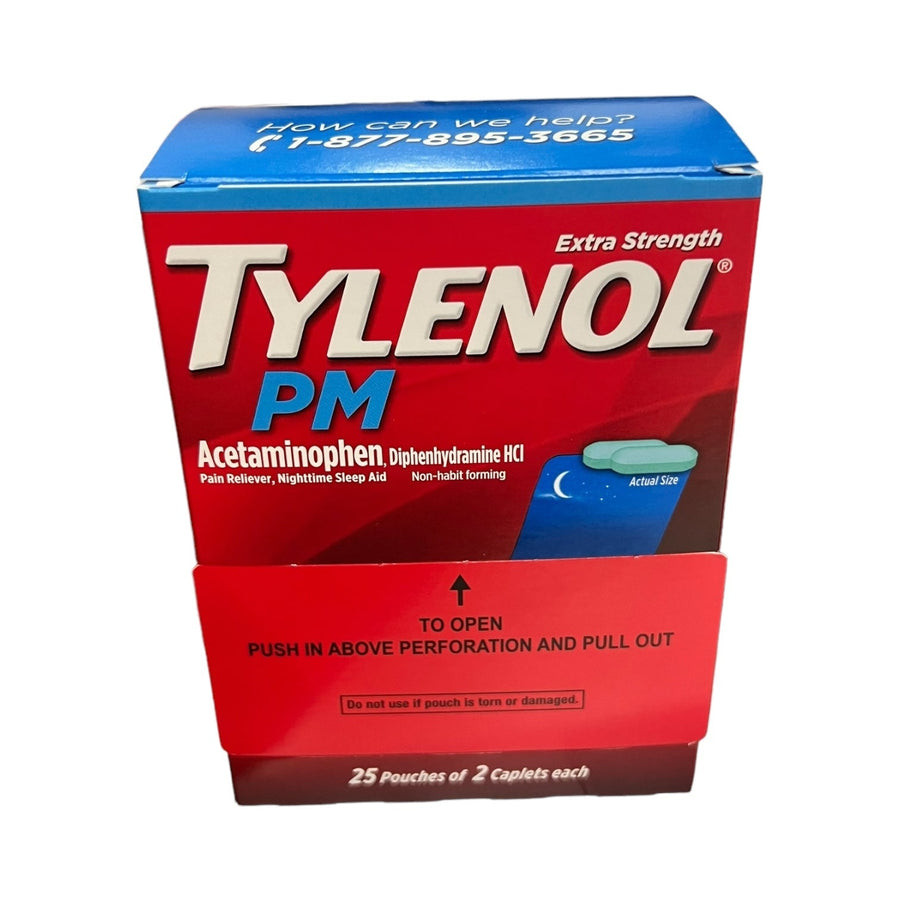 Tylenol PM Reval Distributor 25 Pouches of 2