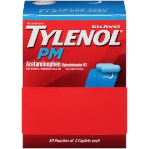 Tylenol PM Reval Distributor 50 Pouches of 2