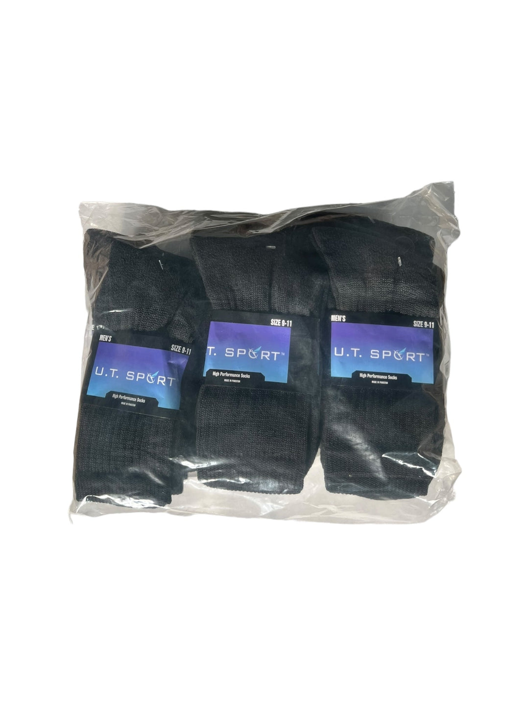 U.T. Sport Socks 12-Pairs Reval Distributor Black 9-11