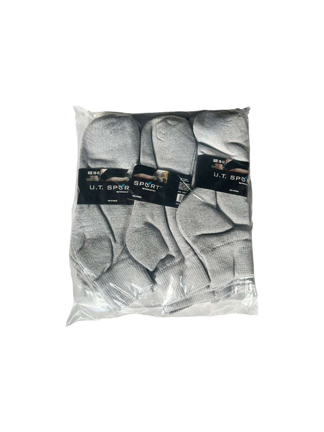 U.T. Sport Socks 12-Pairs Reval Distributor Gray 10-13