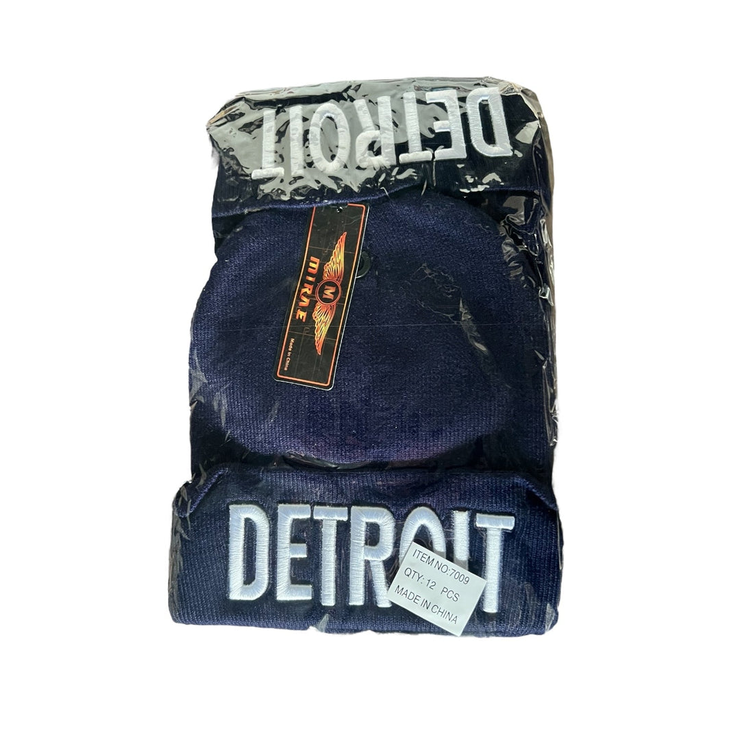 Winter Hat Detroit Reval Distributor Navy Blue Beanie - White Logo 12-Pack