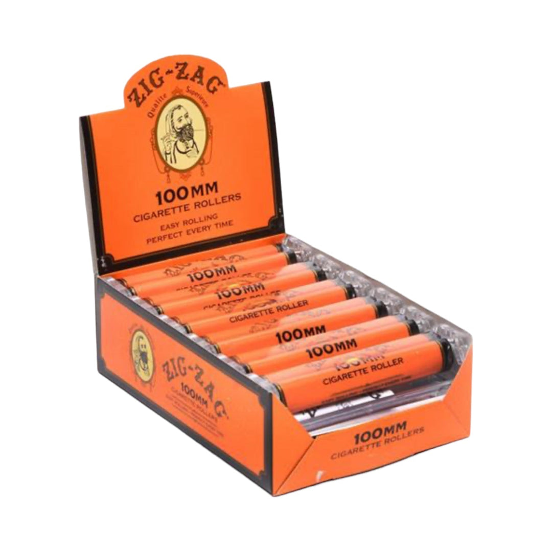 Zig Zag Cigarette Rollers 100MM Orange 12ct Reval Distributor