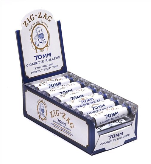 Zig Zag Cigarette Rollers 70MM White 12ct Reval Distributor