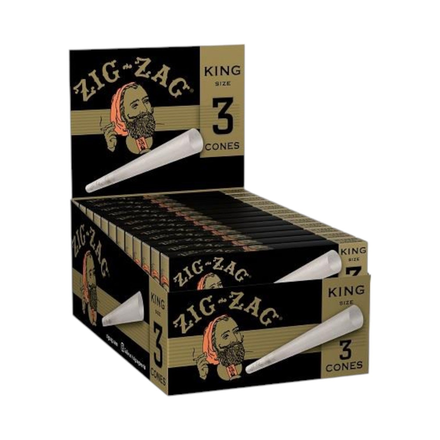 Zig Zag Paper Cones 24-Pack Reval Distributor KING SIZE (24/3PK)