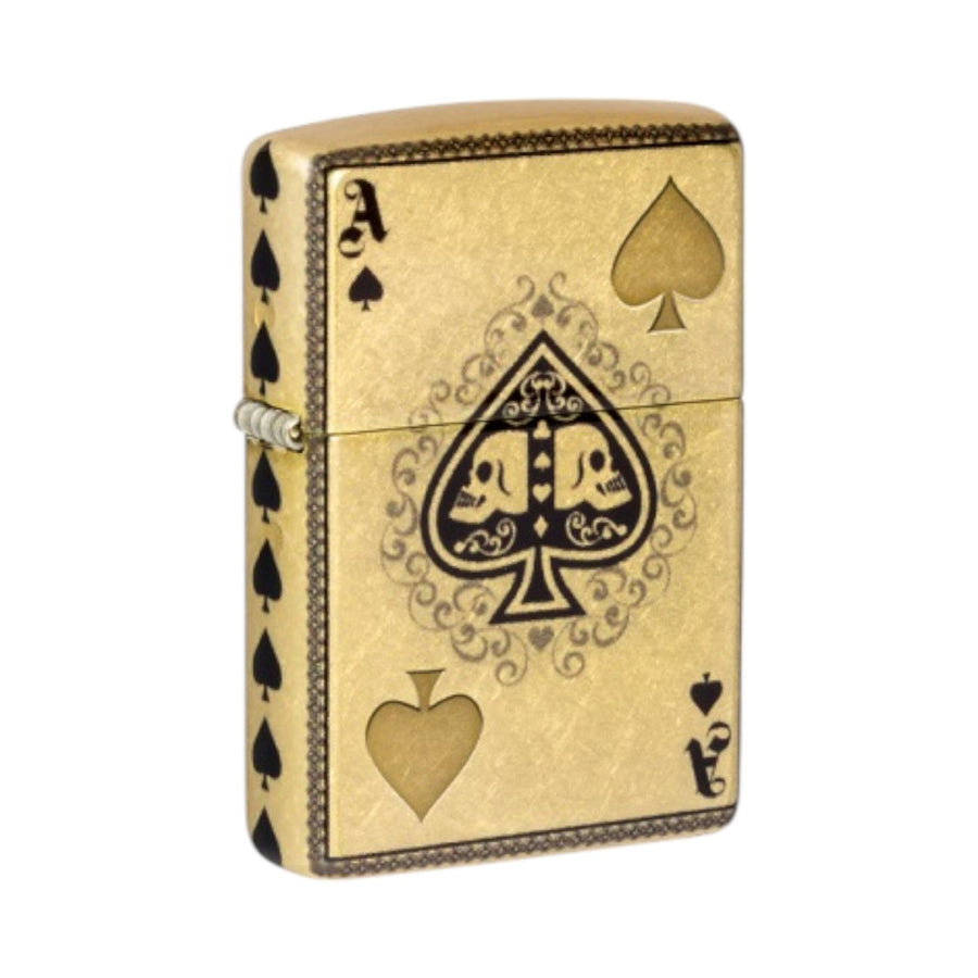 Zippo Lighter Reval Distributor Ace of Spades 540 Brass