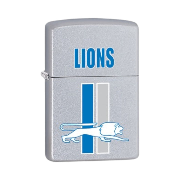 Zippo Lighter Reval Distributor Detroit Lions Throwback Chrome