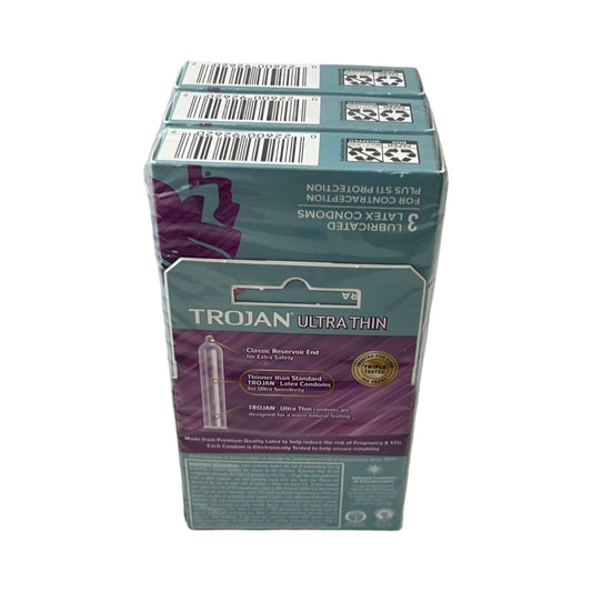 Trojan Ultra Thin Condoms 6 Packs of 3